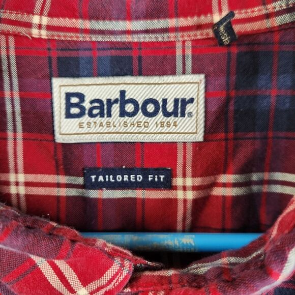 Barbour Vintage Mens Tailored Fit Endsleigh Highland Check LS Flannel Shirt XL - Picture 3 of 8
